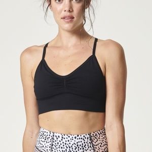 NUX Black PALOMA Sports Bra Sz S NWT